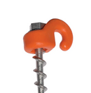 Ground Dogs Screw in Pegs with Hook Collars, Socket and Bag (10 Pack)