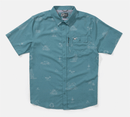 Salty Crew Mens Helmsman UV Button Up Short Sleeve Shirt - Hydro