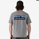 Panagonia Mens P-6 Logo Responsibili-Tee - Gravel Heather