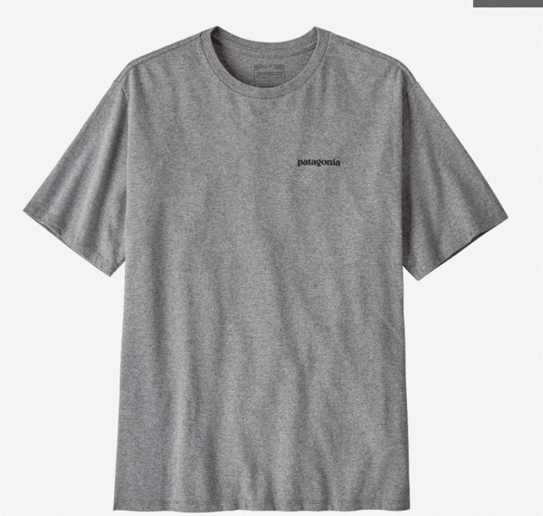 Panagonia Mens P-6 Logo Responsibili-Tee - Gravel Heather