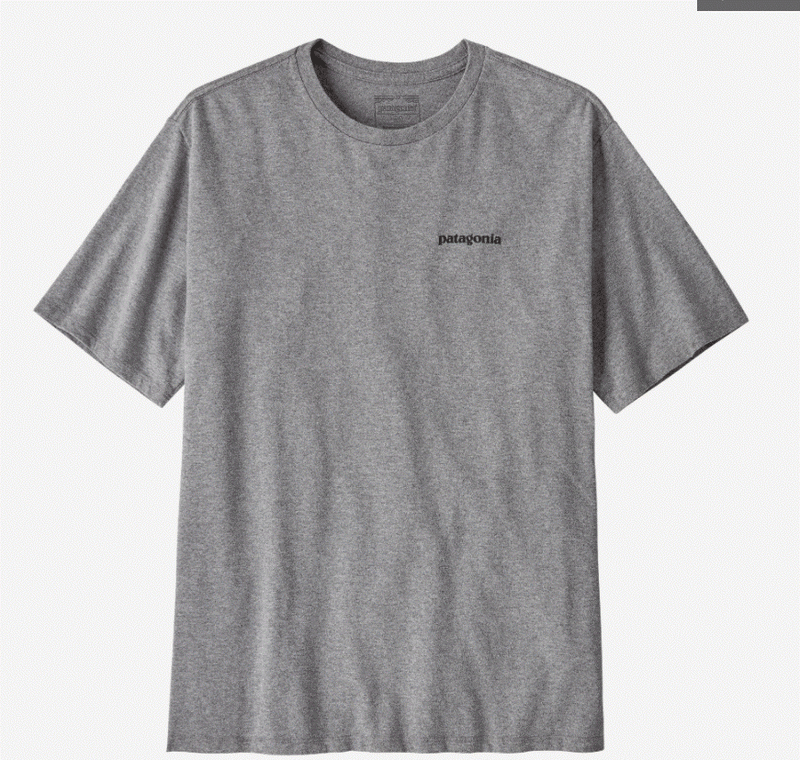 Panagonia Mens P-6 Logo Responsibili-Tee - Gravel Heather