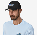 Panagonia P-6 Logo Trucker Hat - Black