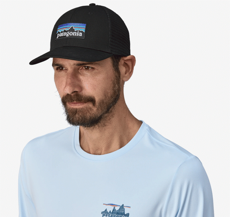 Panagonia P-6 Logo Trucker Hat - Black