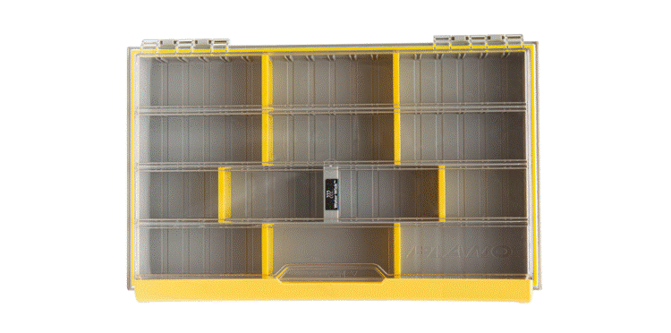 Plano Edge 3700 Series  Tackle Tray Storage Box - Clear/Yellow (4-34 Compartments)