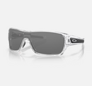 Oakley Turbine Rotor Sunglasses - Prizm Black Polarised Lenses with Polished Clear Frame
