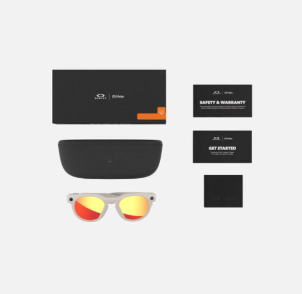 Oakley Meta HSTN Sunglasses - Prizm™ Ruby Lenses with Warm Grey Frame