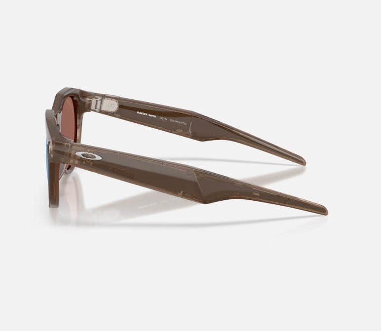 Oakley Meta HSTN Sunglasses - Prizm™ Deep Water Polarized Lenses with Brown Smoke Frame