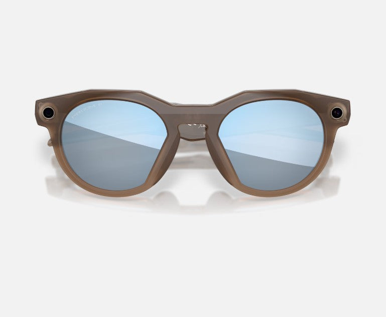 Oakley Meta HSTN Sunglasses - Prizm™ Deep Water Polarized Lenses with Brown Smoke Frame