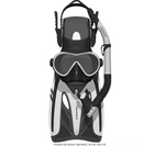 Mirage Adult Phantom Silicone Mask, Snorkel and Fin Set (Large/X-Large) - White