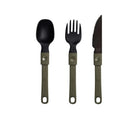Mun's & Co. BPA Free Foldable Polyamide Cutlery Set (3 Piece) - Olive Green