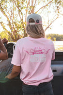 Ringers Western Womens Country Club Loose Fit T-Shirt - Ballet Pink