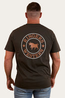 Ringers Western Mens Signature Bull Loose T-Shirt - Charcoal/Copper
