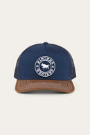 Ringers Western Signature Bull Trucker Cap - Navy/Chocolate