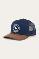 Ringers Western Signature Bull Trucker Cap - Navy/Chocolate
