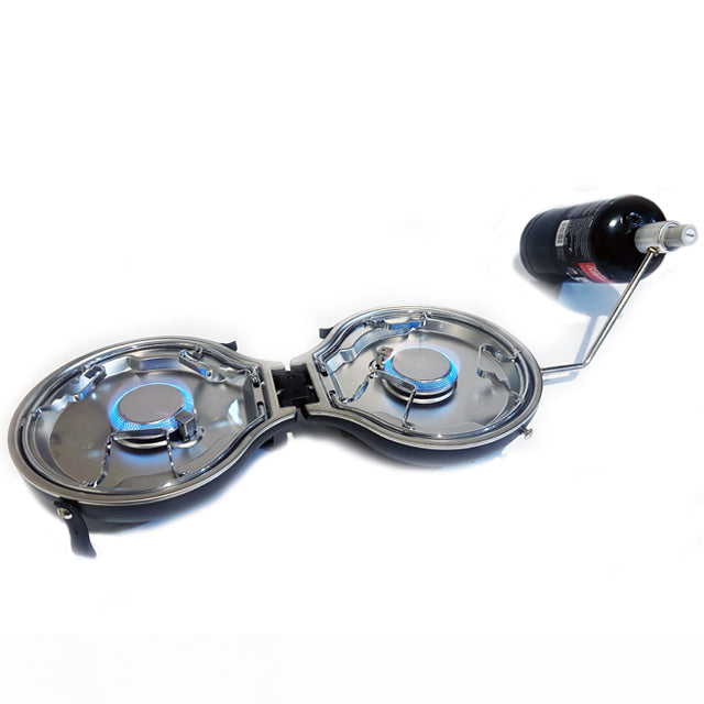 nomadiQ 2 Burner Portable Stove - Black