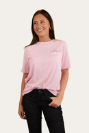 Ringers Western Womens Country Club Loose Fit T-Shirt - Ballet Pink