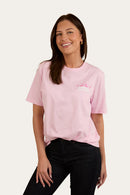 Ringers Western Womens Country Club Loose Fit T-Shirt - Ballet Pink