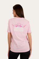 Ringers Western Womens Country Club Loose Fit T-Shirt - Ballet Pink