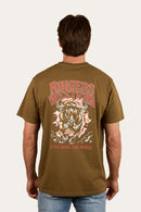 Ringers Western Mens Do No Harm Take No Bull Loose Fit T-Shirt - Military Green