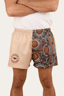 Ringer Western Walkabout Warrior Footy Short - Dark Sand / Multi