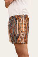 Ringer Western Walkabout Warrior Footy Short - Dark Sand / Multi
