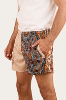 Ringer Western Walkabout Warrior Footy Short - Dark Sand / Multi