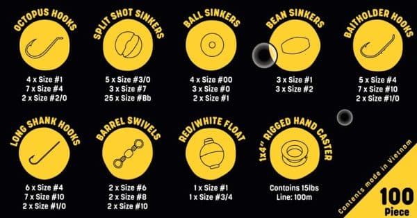 Flambeau Splash Ratz 100pce Tacklebox Kit (1 Tray)