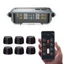 Oricom Tyre Pressure Monitoring System - Includes 6 External Sensors with App Control Settings (TPMS10-6E)