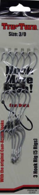 Tru-Turn Gang Hooks 5pce (3/0)