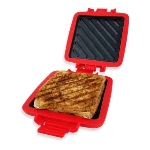 Road Chef Mico Dingker Microwavable Sandwich Toasie Press - Red