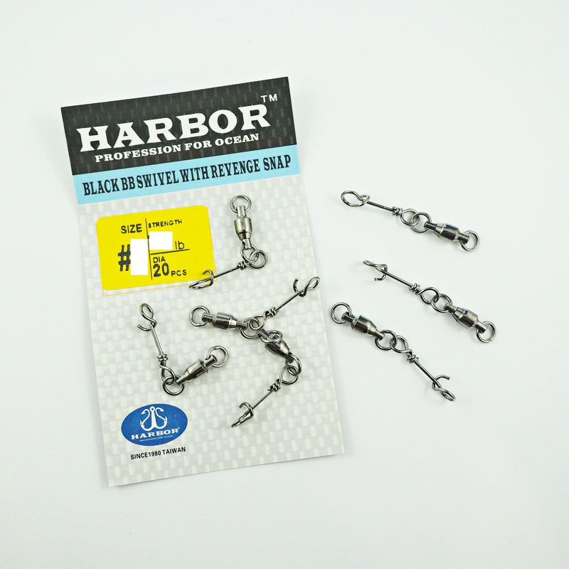 Harbor Ball Bearing Revenge Snap Swivel Size 5 20pce