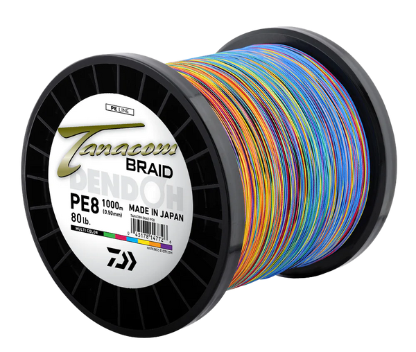 Daiwa Tanacom Braid PE6 60lb 1000m - Multi Colour