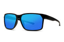 Liive Vision Tazer Sunglasses - Matt Black Frame with Mirror Polarized Lens