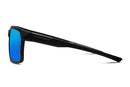 Liive Vision Tazer Sunglasses - Matt Black Frame with Mirror Polarized Lens