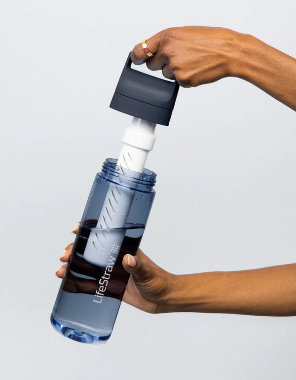 LifeStraw Go Series BPA Free Water Filter Bottle (22oz) - Variety of Colours Available