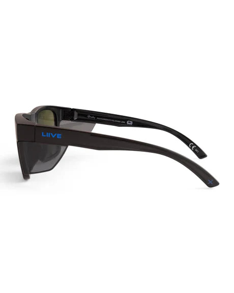 Liive Vision Jonny Brooks Sunglasses - Matt Black Frame with Mirror Polarised Lens