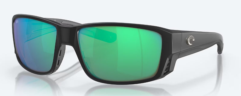 Costa Sunglasses Tuna Alley Pro Matte Black Frame - Green Mirror Polarised Glass