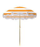 Good Vibes Retro Canvas Beach Umbrella - Mango (200cm x 200cm)