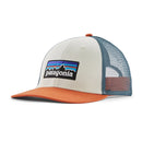 Patagonia P-6 Logo LoPro Trucker Hat - White/Redtail Rust