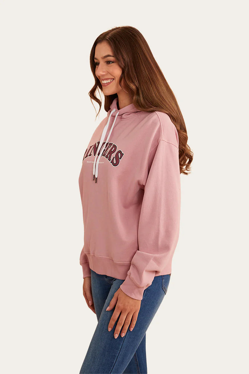 Ringers Western Women's Varsity Hoodie - Rosey Pink