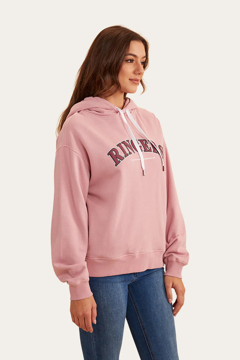 Ringers Western Women's Varsity Hoodie - Rosey Pink
