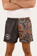 Ringers Western Walkabout Warrior Footy Short - Charcoal / Multi Colour Print