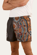 Ringers Western Walkabout Warrior Footy Short - Charcoal / Multi Colour Print