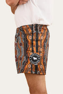 Ringers Western Walkabout Warrior Footy Short - Charcoal / Multi Colour Print