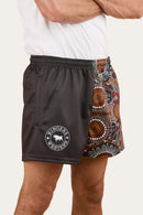 Ringers Western Walkabout Warrior Footy Short - Charcoal / Multi Colour Print