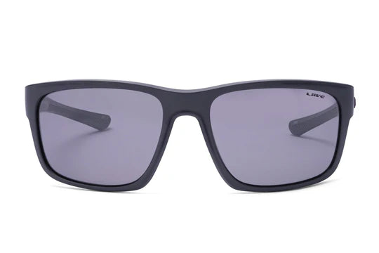 Liive Vision Whip Sunglasses - Black Frame with Polarized Smoke Lens