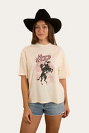 Ringers Western Women's Wild Ride Oversized T-Shirt - Off White
