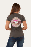 Ringers Western Women's Signature Bul Classic Fit T-Shirt - Vintage Black/Pink Camo