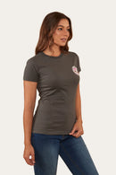 Ringers Western Women's Signature Bul Classic Fit T-Shirt - Vintage Black/Pink Camo