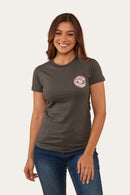 Ringers Western Women's Signature Bul Classic Fit T-Shirt - Vintage Black/Pink Camo